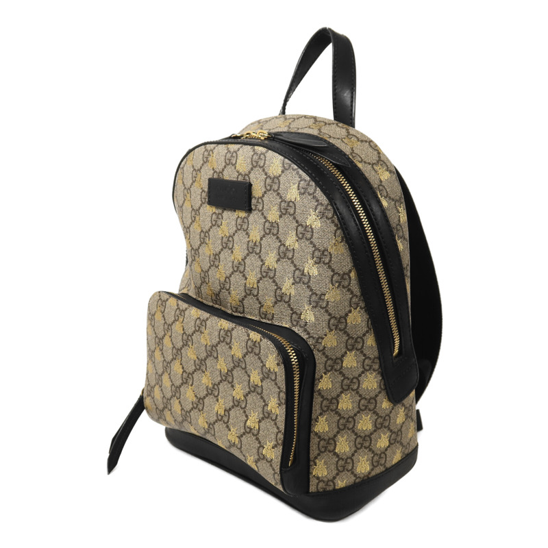 GUCCI 塗層帆布GG Supreme Backpack金扣背包-2