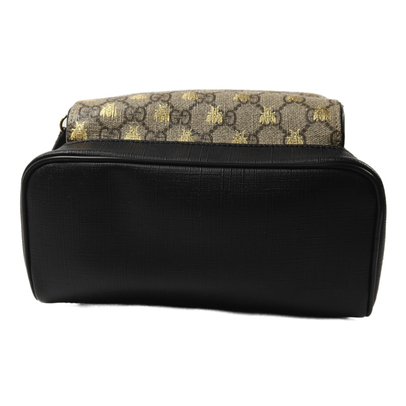 GUCCI 塗層帆布GG Supreme Backpack金扣背包-3