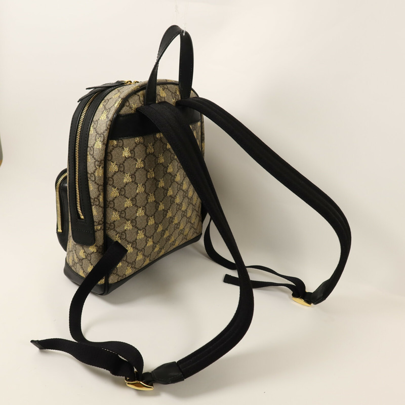 GUCCI 塗層帆布GG Supreme Backpack金扣背包-8