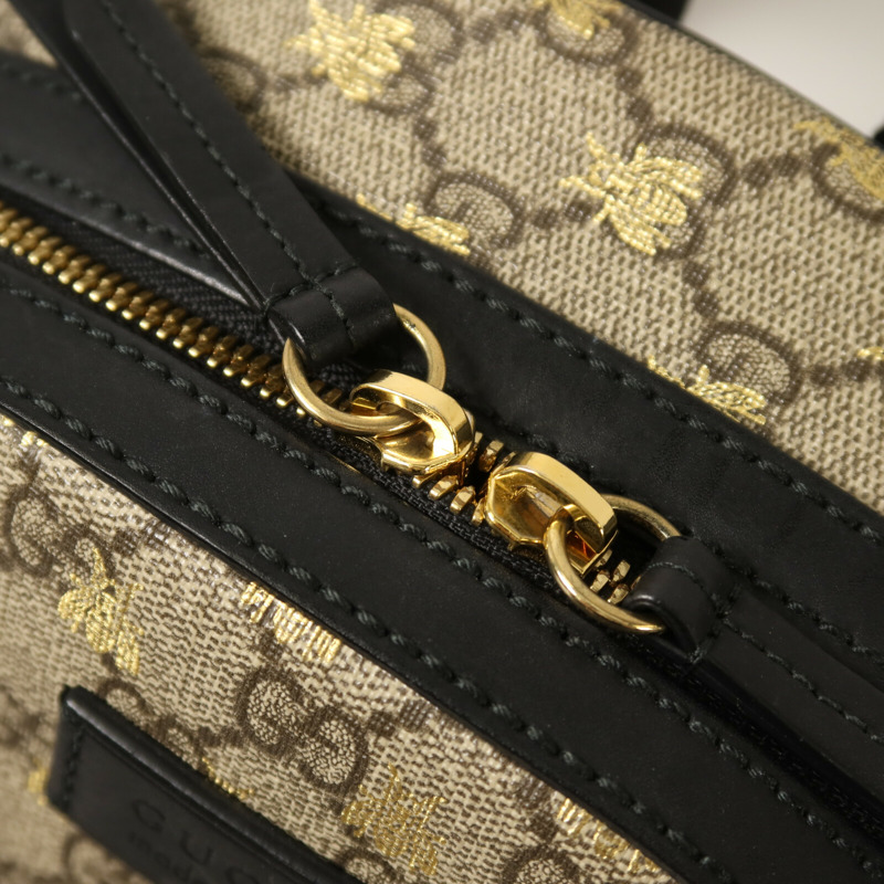 GUCCI 塗層帆布GG Supreme Backpack金扣背包-9