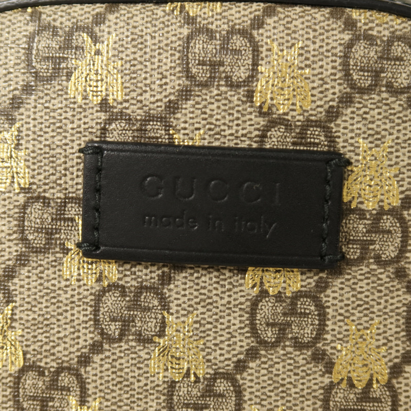 GUCCI 塗層帆布GG Supreme Backpack金扣背包-14