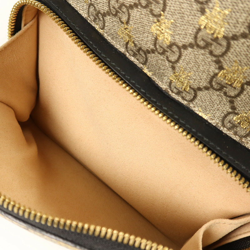 GUCCI 塗層帆布GG Supreme Backpack金扣背包-17