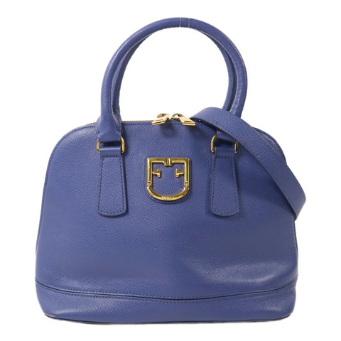 Furla 牛皮皮革2 way Shoulder金扣手挽肩背兩用袋