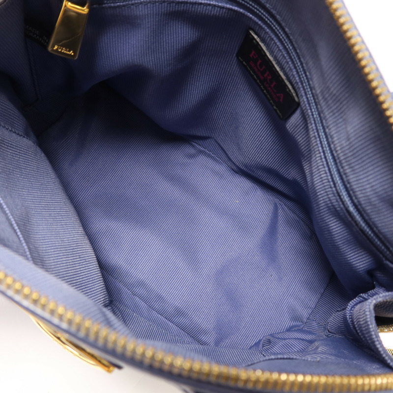 Furla 牛皮皮革2 way Shoulder金扣手挽肩背兩用袋-4