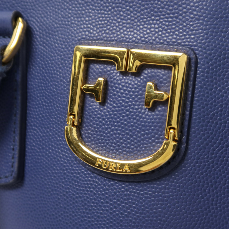Furla 牛皮皮革2 way Shoulder金扣手挽肩背兩用袋-10