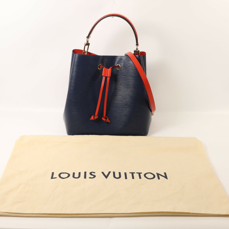 LOUIS VUITTON Epi NeoNoe MM銀扣手挽肩背兩用袋-7