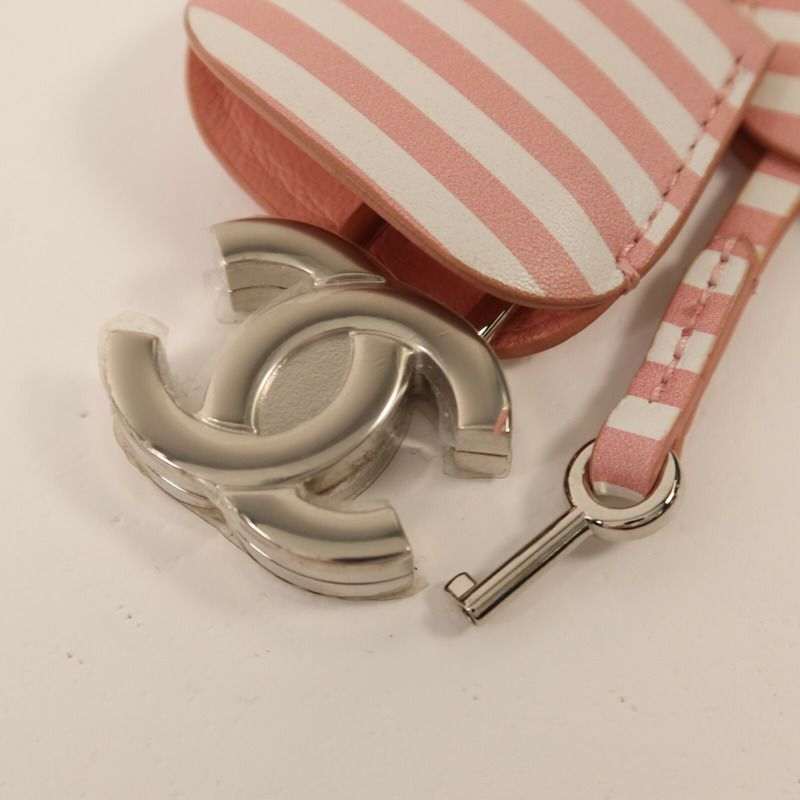 CHANEL 牛皮皮革Vanity Case銀扣鏈帶手挽肩背兩用袋-10