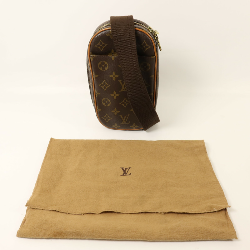 LOUIS VUITTON Monogram Pochette Gange金扣肩背袋-9