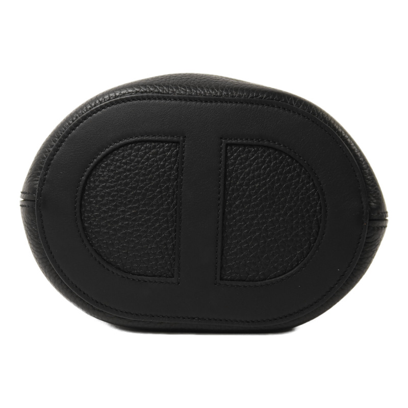 HERMES Clemence皮革In The Loop 18銀扣手挽袋Noir-3