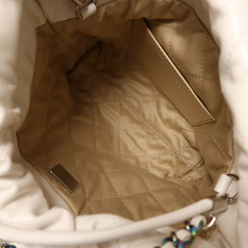 CHANEL 牛皮皮革Chanel 22 Mini鏈帶手挽肩背兩用袋-4