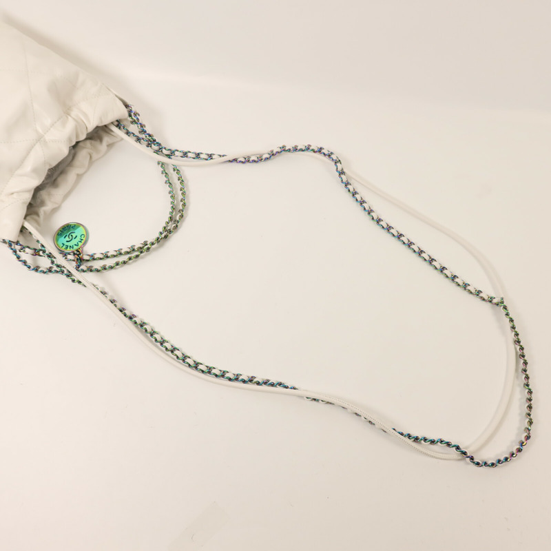 CHANEL 牛皮皮革Chanel 22 Mini鏈帶手挽肩背兩用袋-7