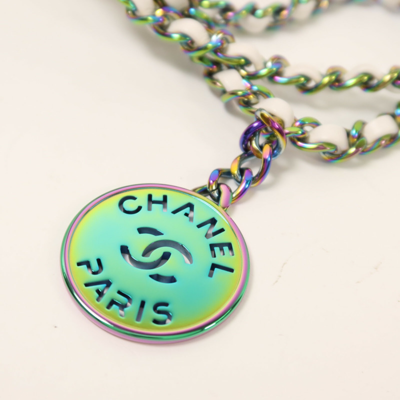 CHANEL 牛皮皮革Chanel 22 Mini鏈帶手挽肩背兩用袋-9