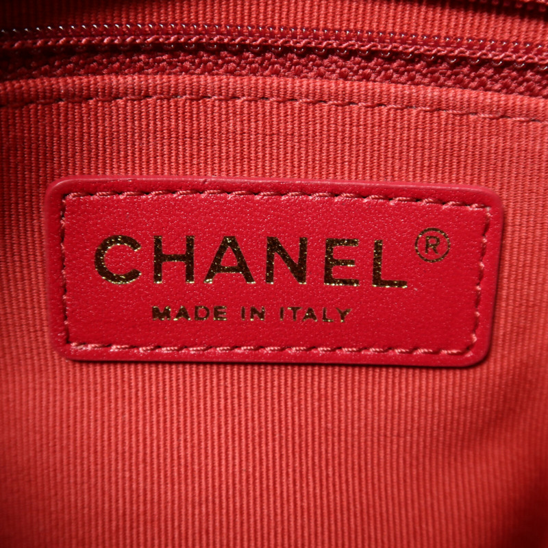 CHANEL 羊皮皮革Chain Shoulder金扣鏈帶肩背袋-5