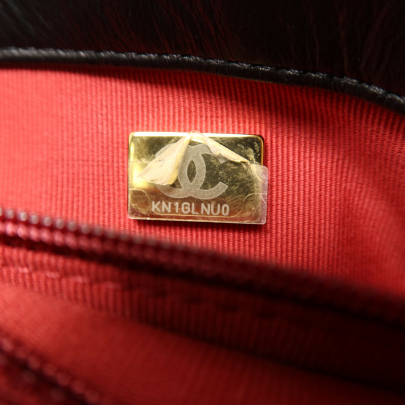 CHANEL 羊皮皮革Chain Shoulder金扣鏈帶肩背袋-6