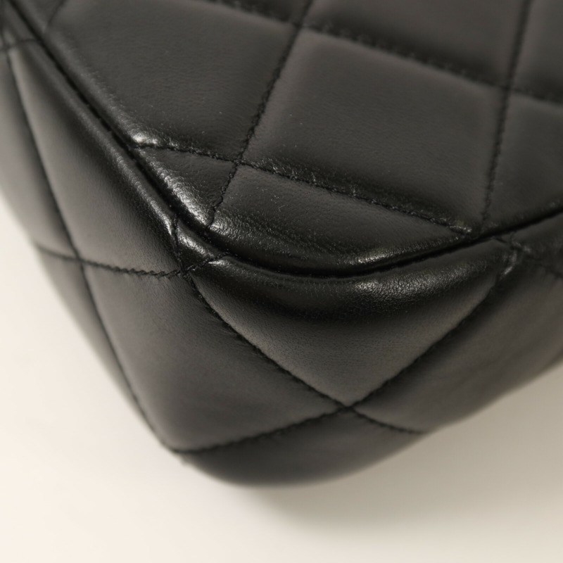 CHANEL 羊皮皮革Chain Shoulder金扣鏈帶肩背袋-14