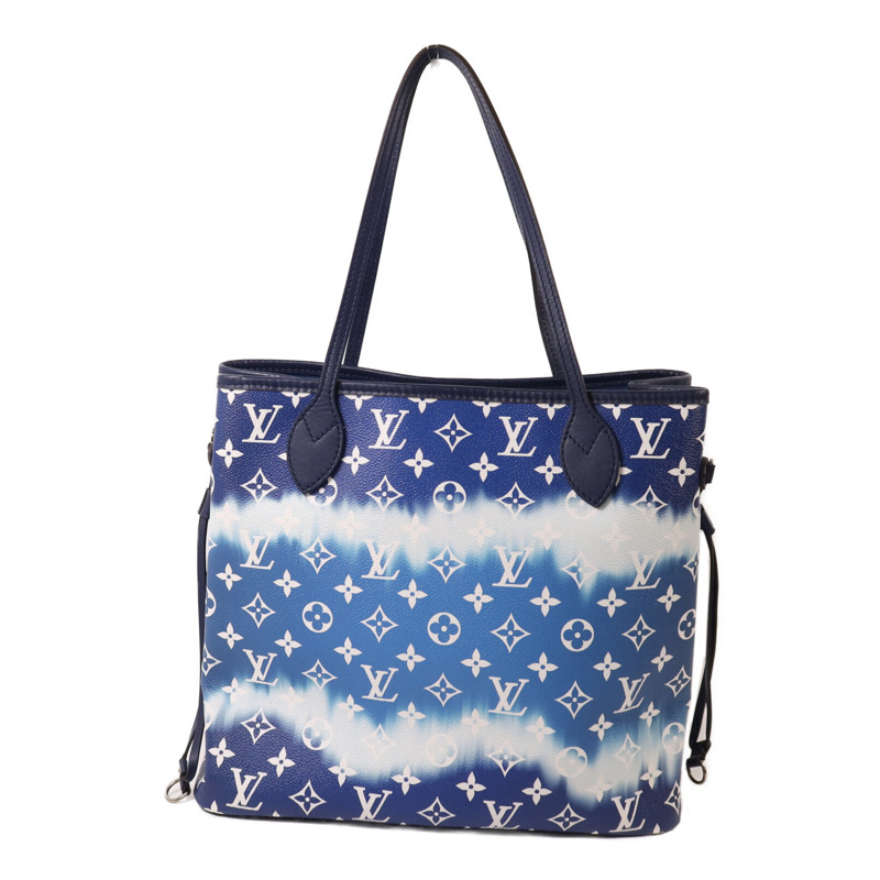 LOUIS VUITTON Monogram Escale Neverfull MM銀扣手挽袋-1