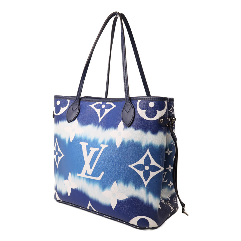 LOUIS VUITTON Monogram Escale Neverfull MM銀扣手挽袋-2