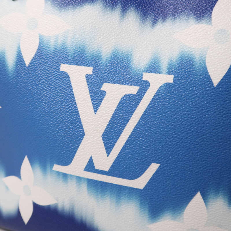 LOUIS VUITTON Monogram Escale Neverfull MM銀扣手挽袋-9