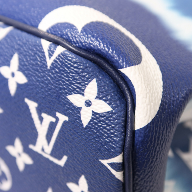 LOUIS VUITTON Monogram Escale Neverfull MM銀扣手挽袋-12