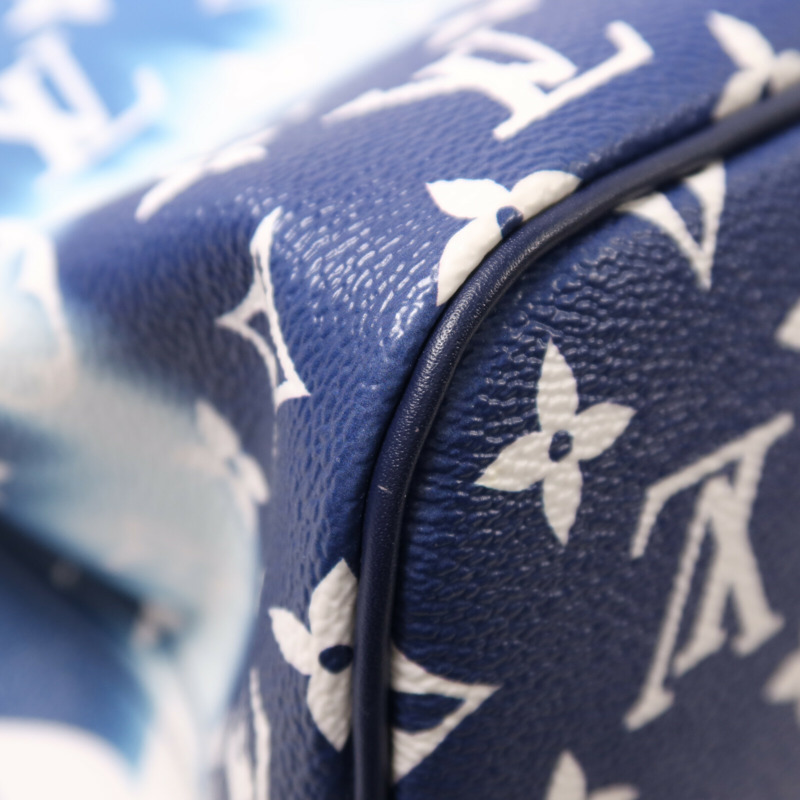 LOUIS VUITTON Monogram Escale Neverfull MM銀扣手挽袋-13