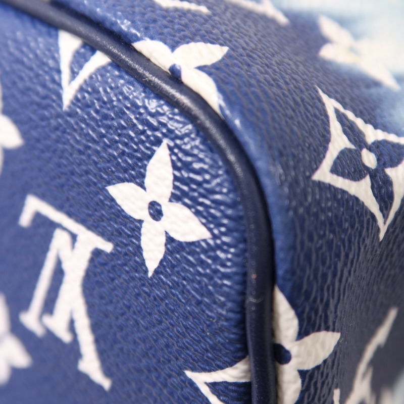 LOUIS VUITTON Monogram Escale Neverfull MM銀扣手挽袋-14