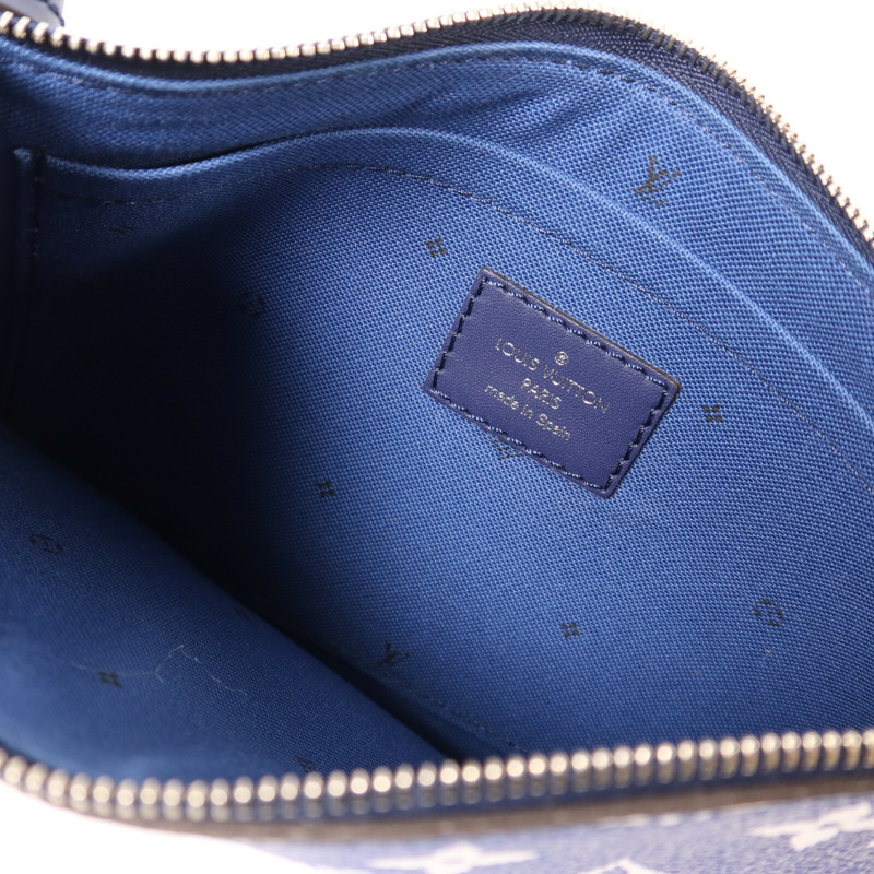 LOUIS VUITTON Monogram Escale Neverfull MM銀扣手挽袋-17