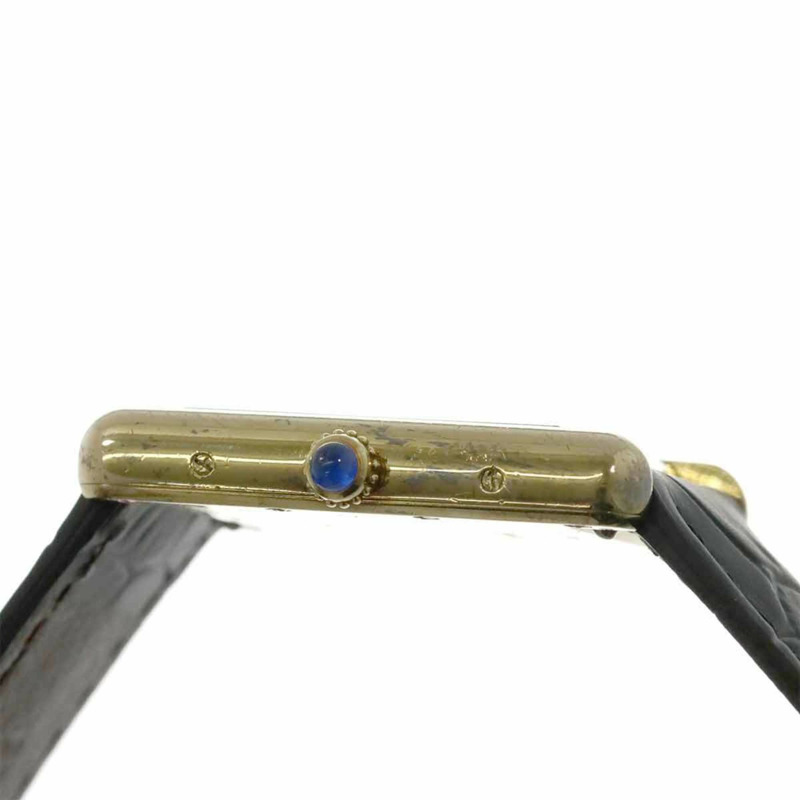 卡地亞 Must Tank Vermeil XL W1013954 男士腕錶 白色 SV925 石英錶-3