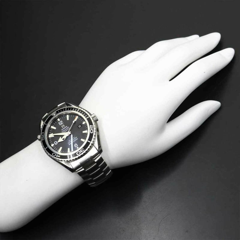 歐米茄海馬系列海洋宇宙2200 50男士腕錶，日期顯示，黑色，自動機械機芯-1