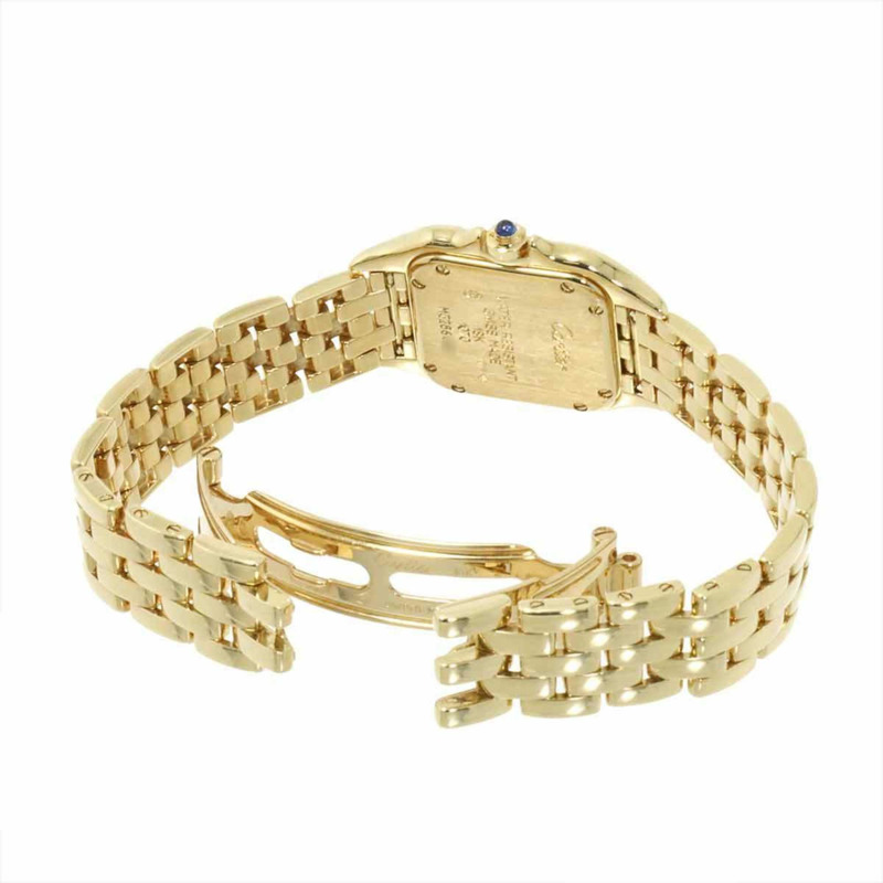 卡地亞 Panthère SM W25022B9 女士腕錶，象牙色，18K黃金，實心石英錶-3