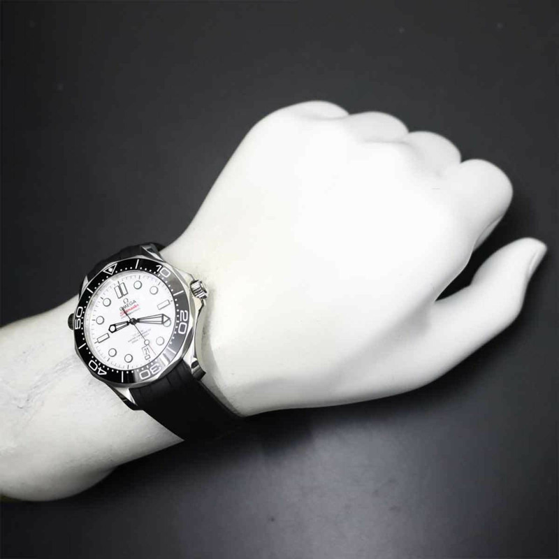 歐米茄海馬系列300公尺潛水錶同軸210 32 42 20 04 001 男士腕錶日期自動上鍊-2