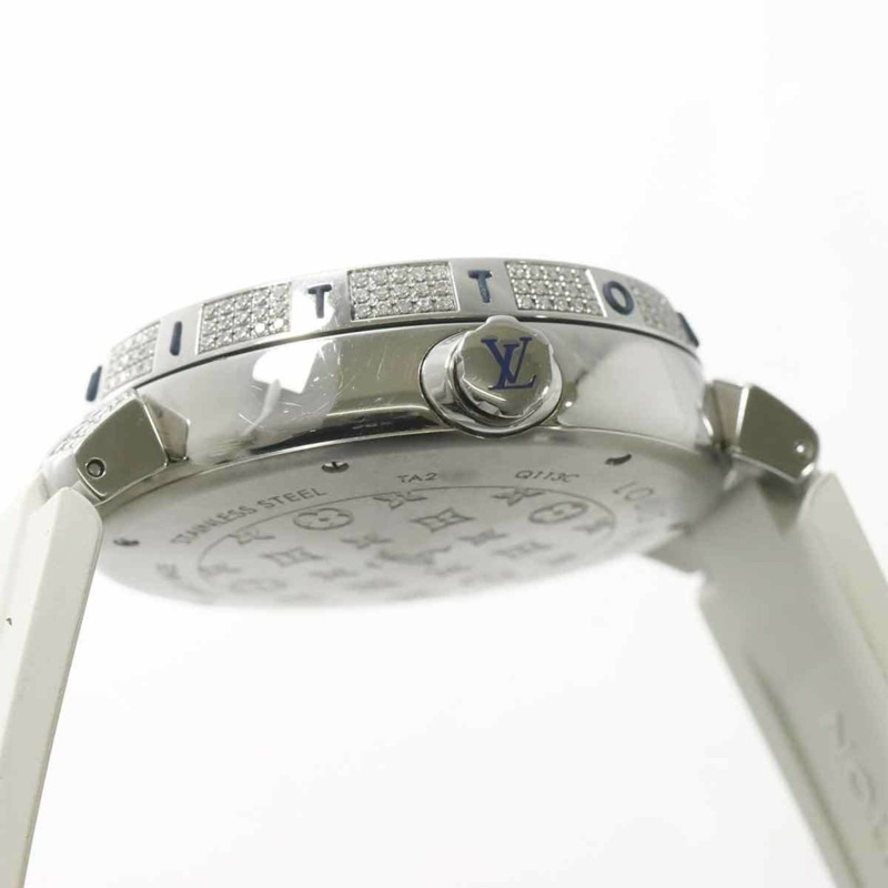 路易威登 Tambour Diving Q113C 男士腕錶 鑽石日期顯示 白色 自動上鍊-3