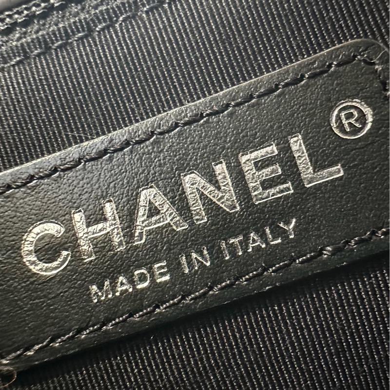 chanel/香奈兒 黑白熊貓荔枝皮牛皮 大mini20  CF鏈條包-6