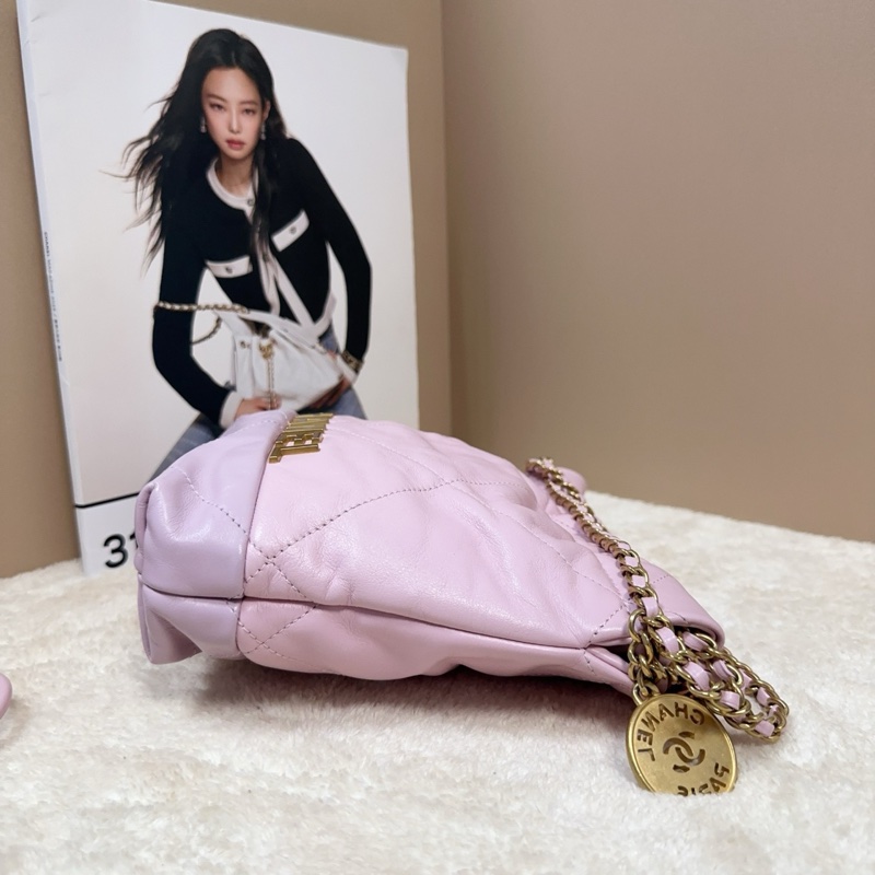 Chanel 香奈兒 24S 22bag 垃圾袋 mini 粉色拼紫色-2