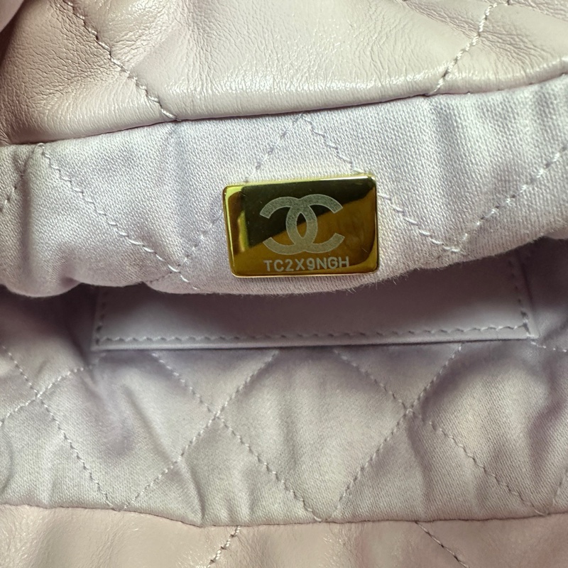 Chanel 香奈兒 24S 22bag 垃圾袋 mini 粉色拼紫色-7