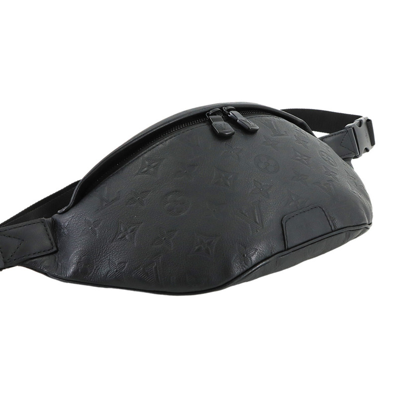 路易威登 Monogram Shadow Discovery 腰包 PM 手提包 黑色皮革 黑色五金 M46036 腰包-2