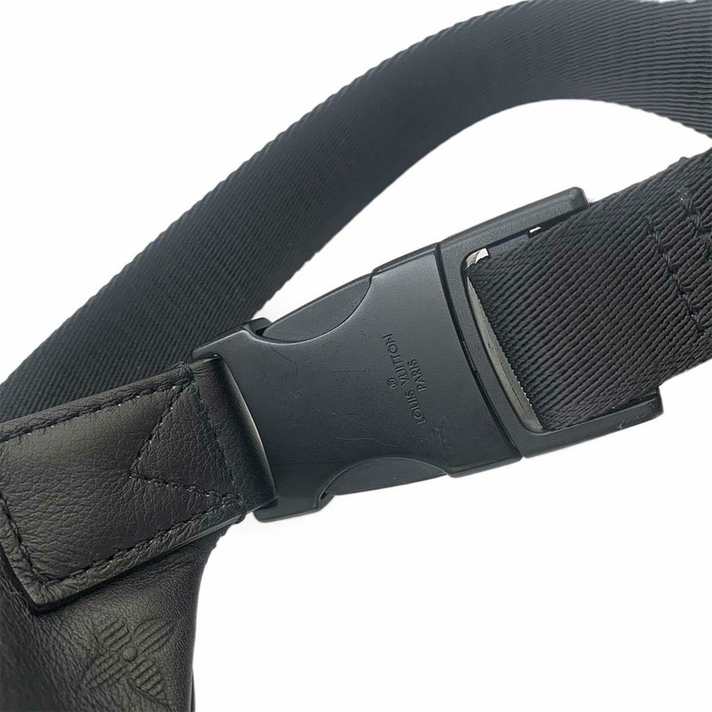 路易威登 Monogram Shadow Discovery 腰包 PM 手提包 黑色皮革 黑色五金 M46036 腰包-6