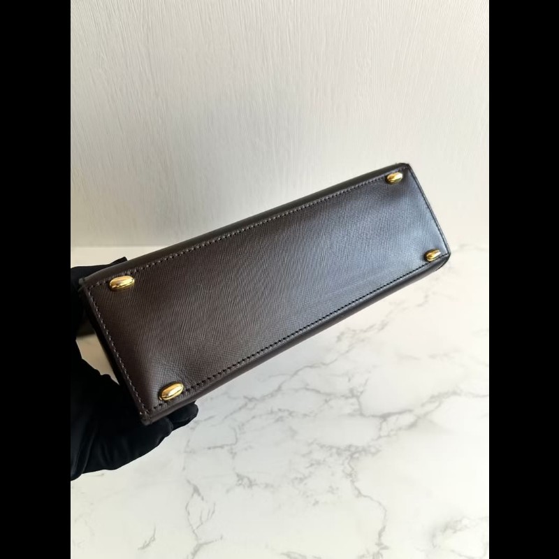 絕版古董包 Celine咖啡色旋轉扣盒子包 斜背包 單肩包 側背包 中古包 二手包-3