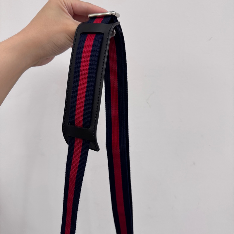 Gucci 黑灰PVC銀釦Mini日字包 近全新-13