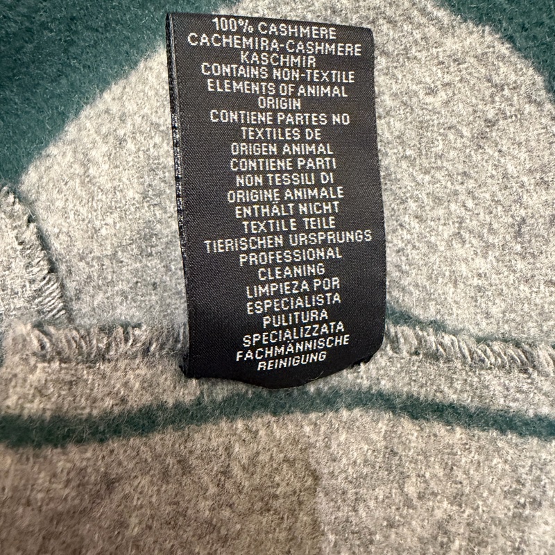 Hermes 100%cachemire雙面配色長圍巾-4