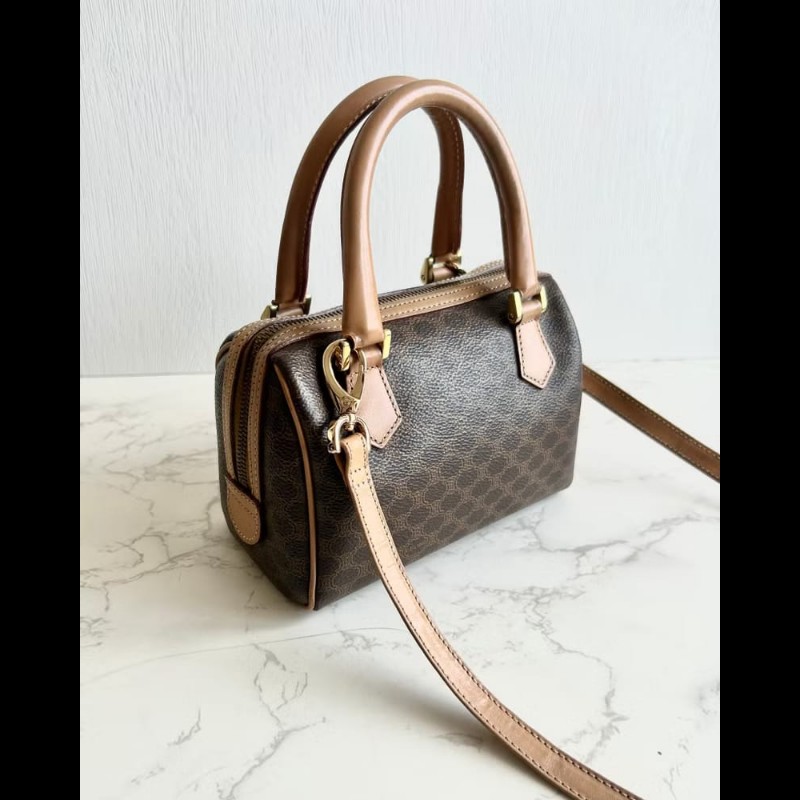 【LA LUNE】中古包 Celine迷你老花波士頓小包 斜背包 側背包 單肩包 二手包-1