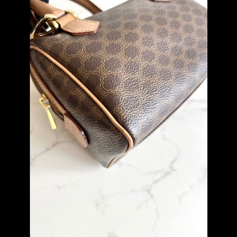 【LA LUNE】中古包 Celine迷你老花波士頓小包 斜背包 側背包 單肩包 二手包-4