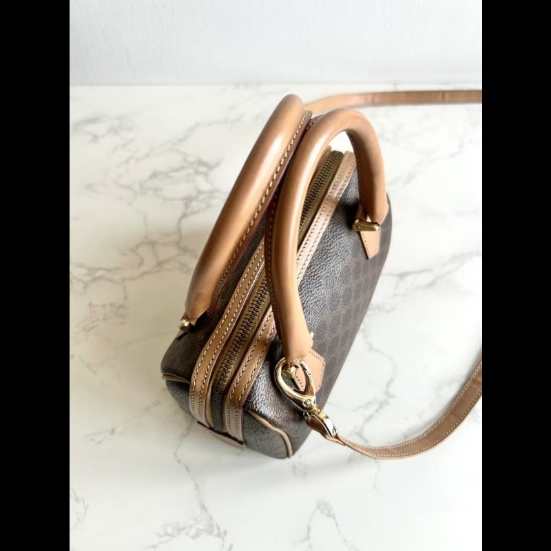 【LA LUNE】中古包 Celine迷你老花波士頓小包 斜背包 側背包 單肩包 二手包-7