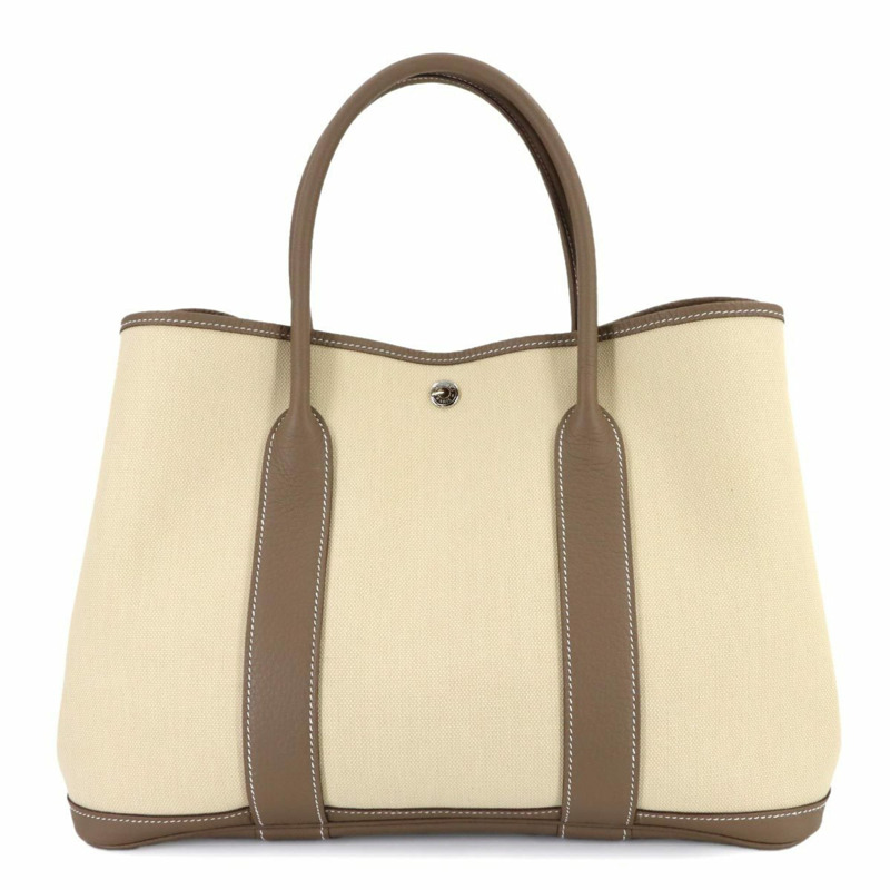 愛馬仕 Garden 36 PM 手提包,Toile Military Negonda Beton Etoupe,Z 印記。-1