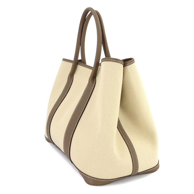 愛馬仕 Garden 36 PM 手提包,Toile Military Negonda Beton Etoupe,Z 印記。-2