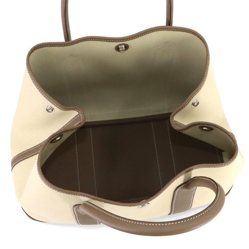 愛馬仕 Garden 36 PM 手提包,Toile Military Negonda Beton Etoupe,Z 印記。-5