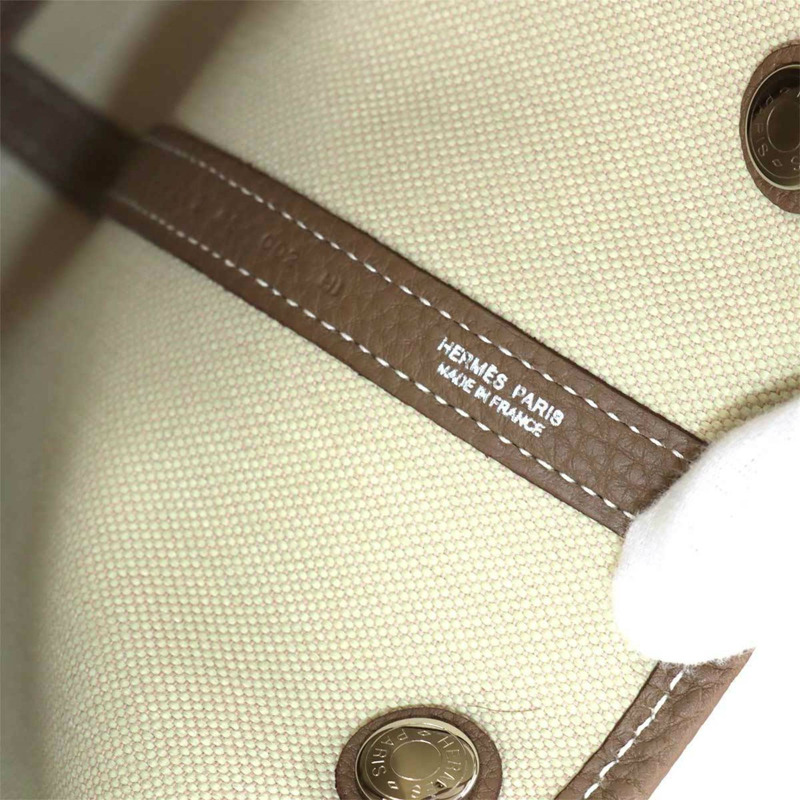 愛馬仕 Garden 36 PM 手提包,Toile Military Negonda Beton Etoupe,Z 印記。-6