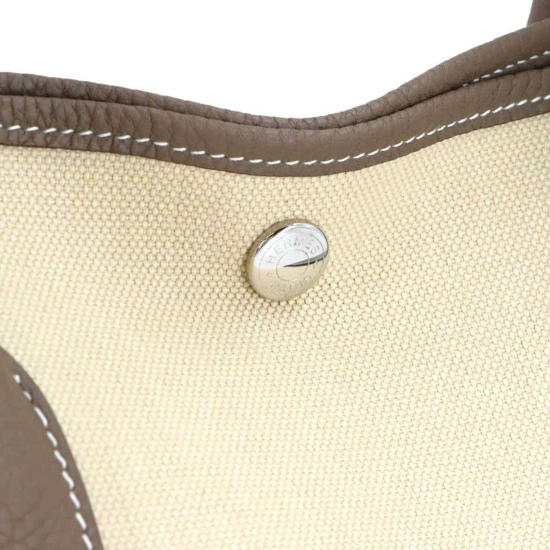 愛馬仕 Garden 36 PM 手提包,Toile Military Negonda Beton Etoupe,Z 印記。-7