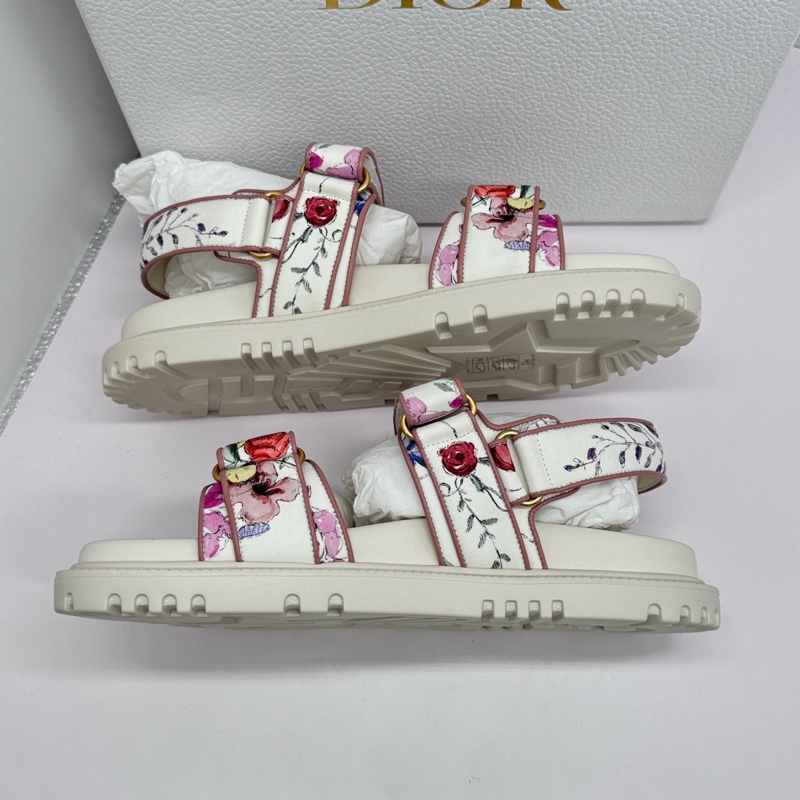 迪奧/Dior 白色科技面料多色 Florilegio 圖案  38碼 Act花卉限量款 魔術貼-3