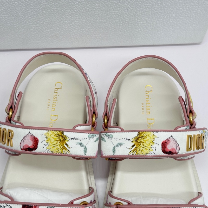 迪奧/Dior 白色科技面料多色 Florilegio 圖案  38碼 Act花卉限量款 魔術貼-4