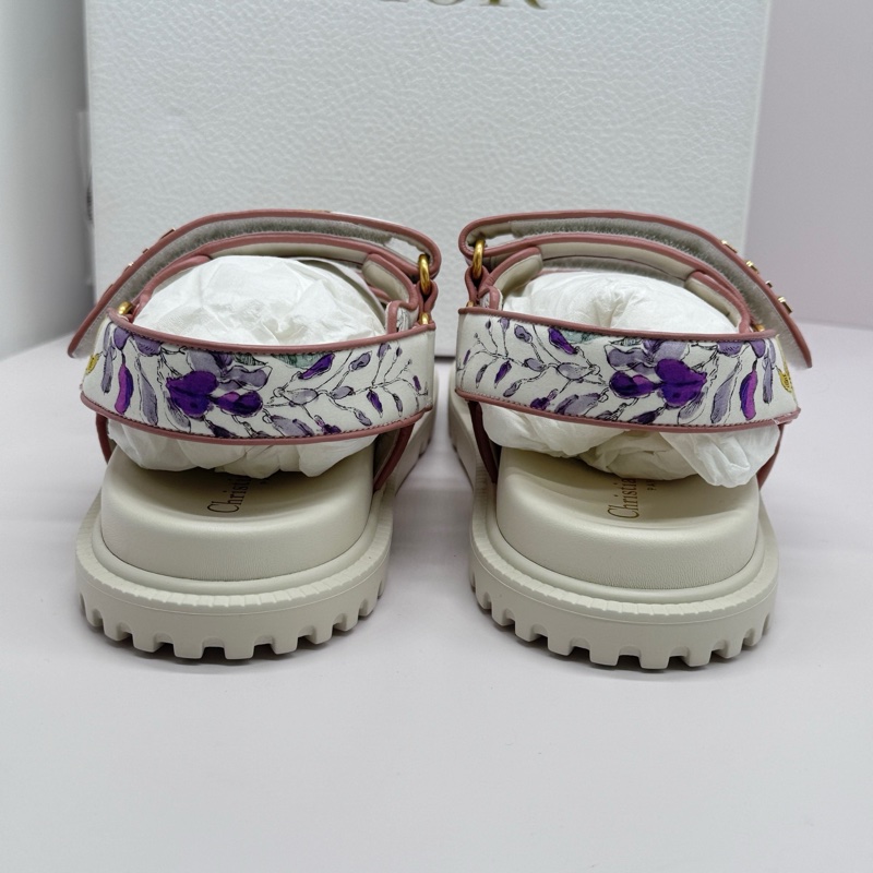 迪奧/Dior 白色科技面料多色 Florilegio 圖案  38碼 Act花卉限量款 魔術貼-5